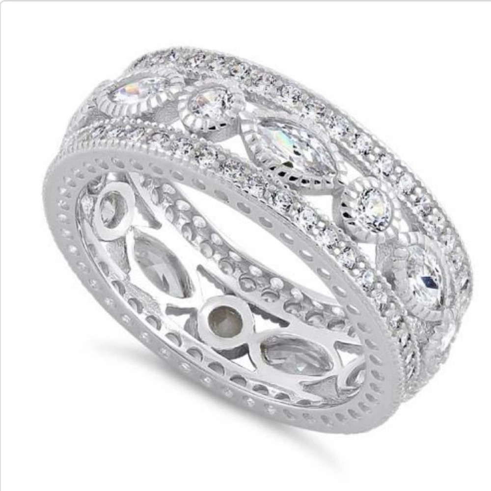 Sterling Silver Ring With Australian Crystals